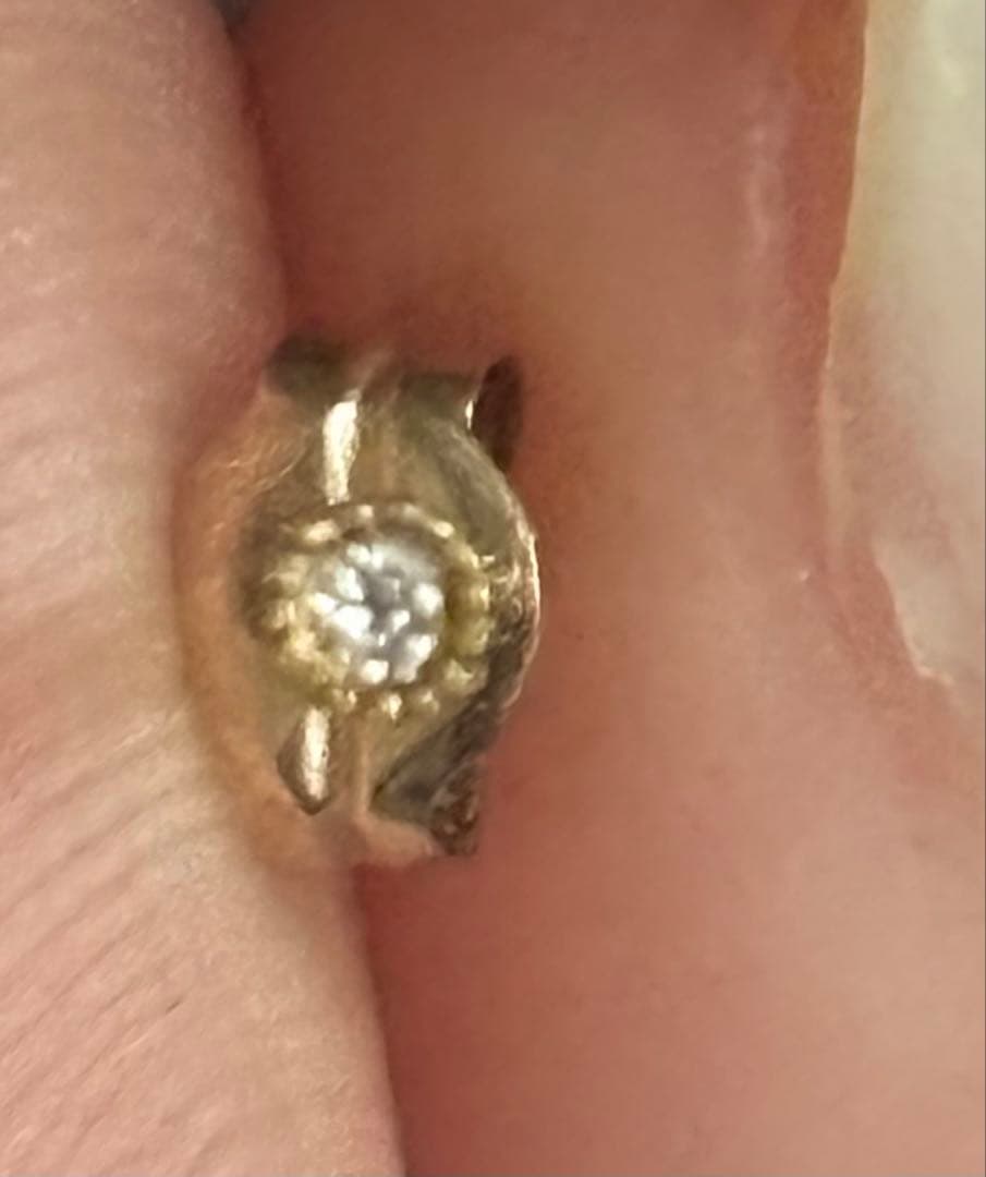 agete k18ダイヤモンドピアス