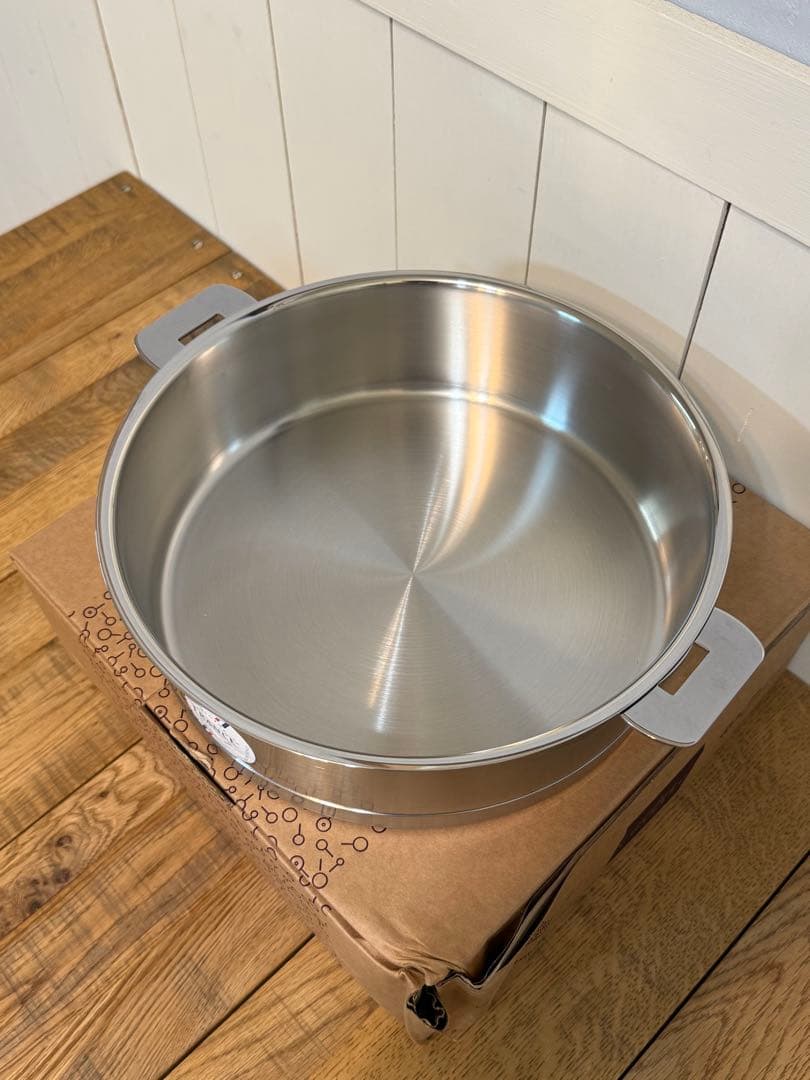 新品 CRISTEL 両手浅鍋 L 24cm＋ガラス蓋セット