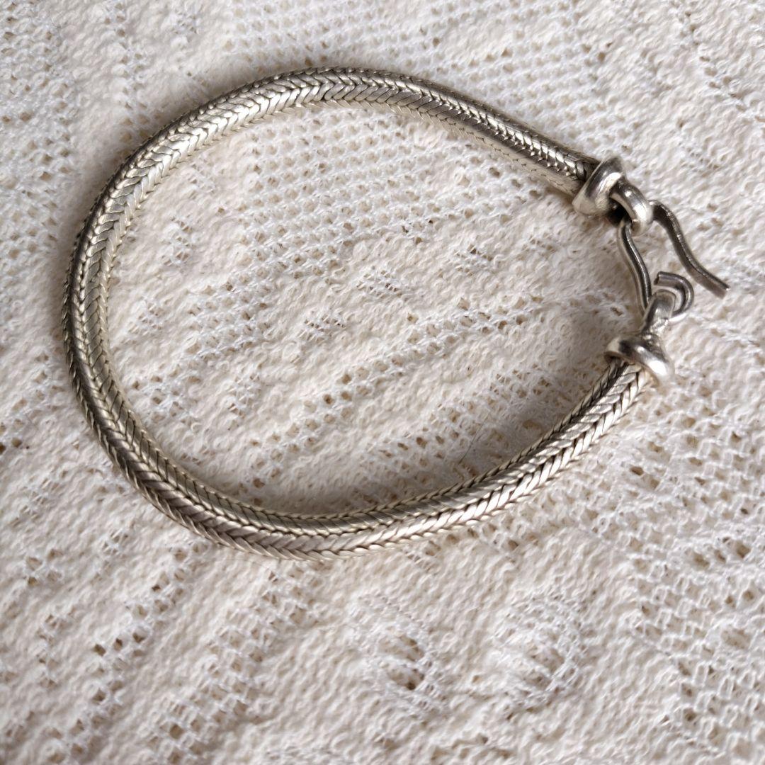 銀細工工芸ブレスレット、約31g、ヴィンテージ、シルバーブレスレット工芸品