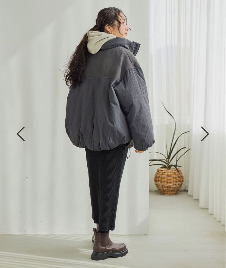 ニコアンド　アライドモンスター切り替えジャケット　L チャコール　新品未使用❣️