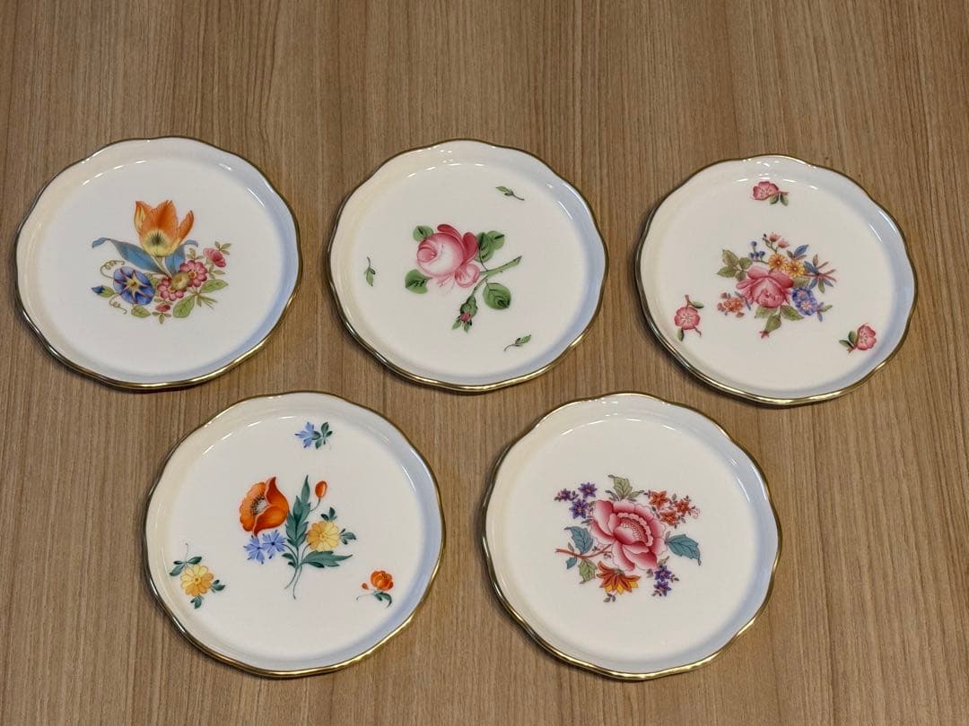 RITAO CHAN公式アカウント03専用 ヘレンド 花柄陶器皿5枚セット