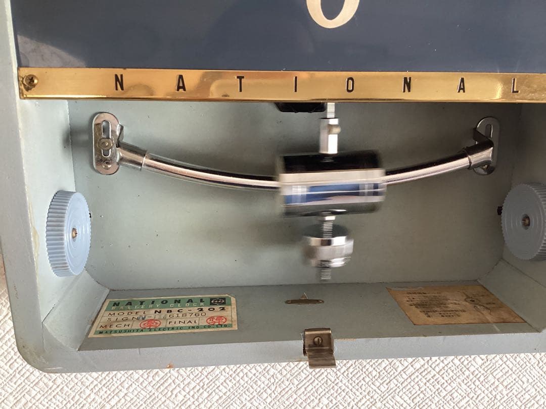 National(現Panasonic)オルゴール時報　振り子時計　昭和30年代