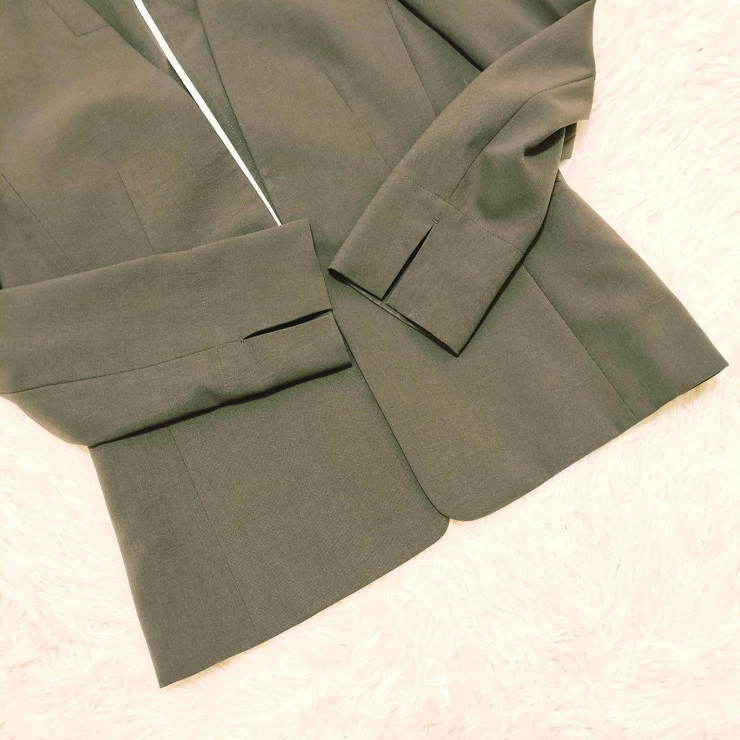 アオキ 2wayストレッチ トロピカルノーカラージャケットセット XS