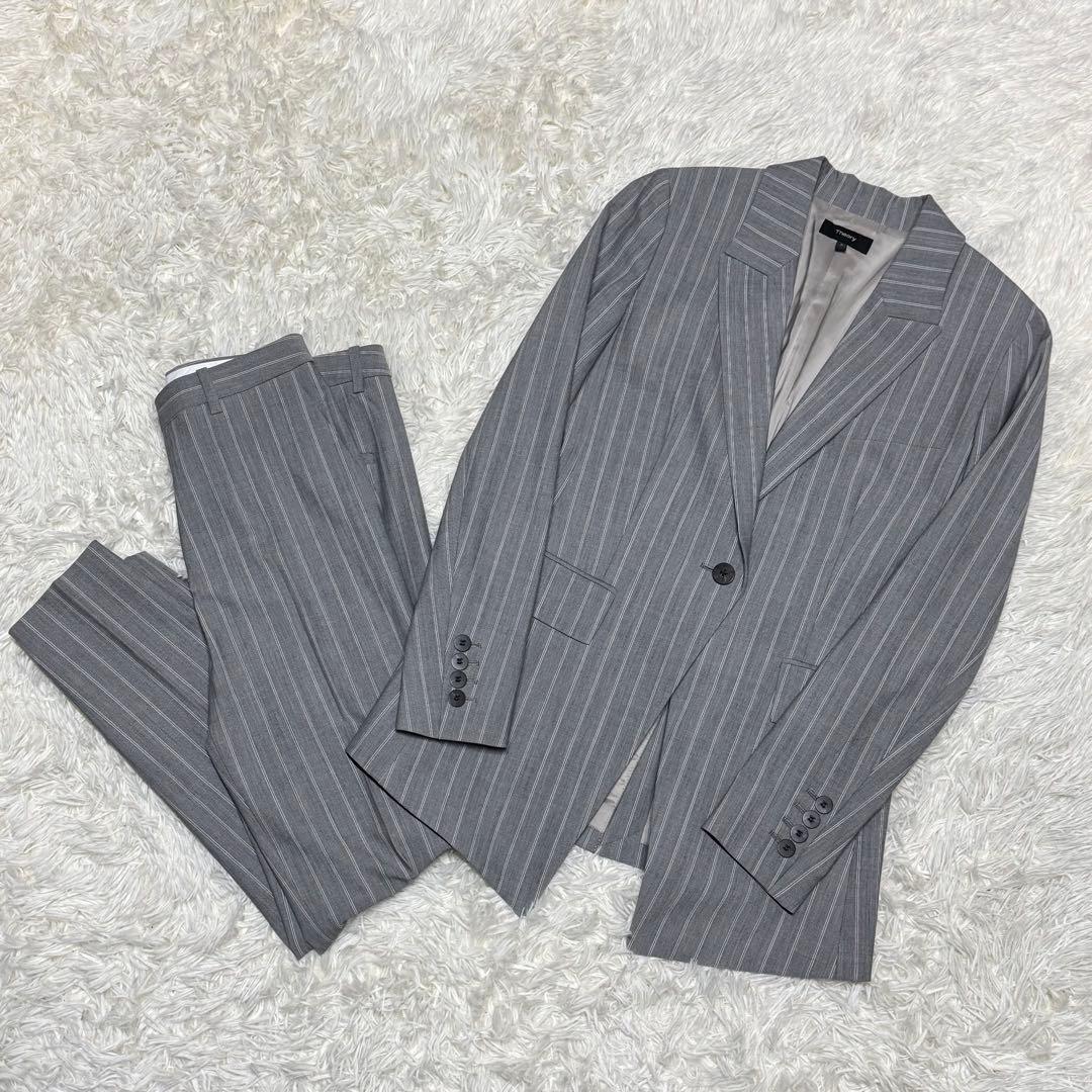 theory 現行　スーツ　セットアップ　ストライプ　グレー