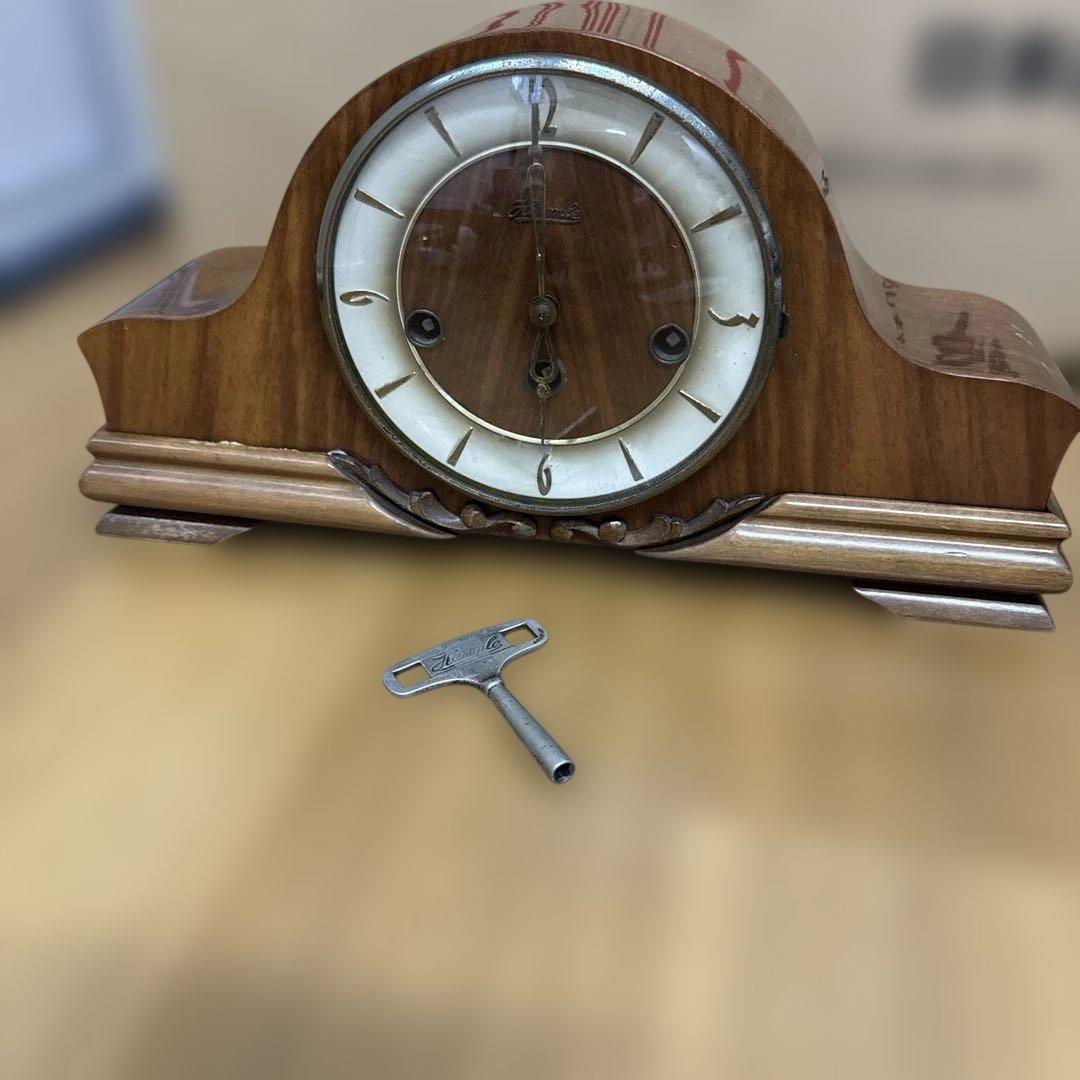 GERMANY Hermle ヘルムレ ゼンマイ式置時計 アンティ－ク