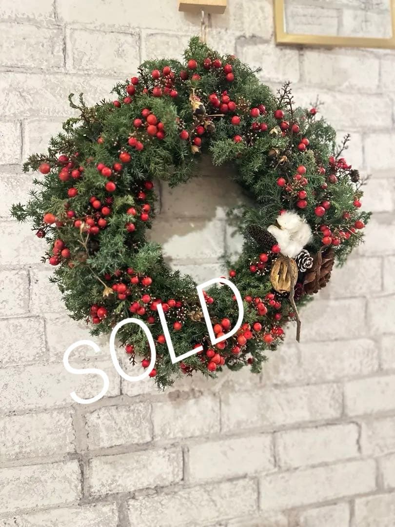 売り切れ　　オーダー見本のため写真残します　No.11 クリスマスリース