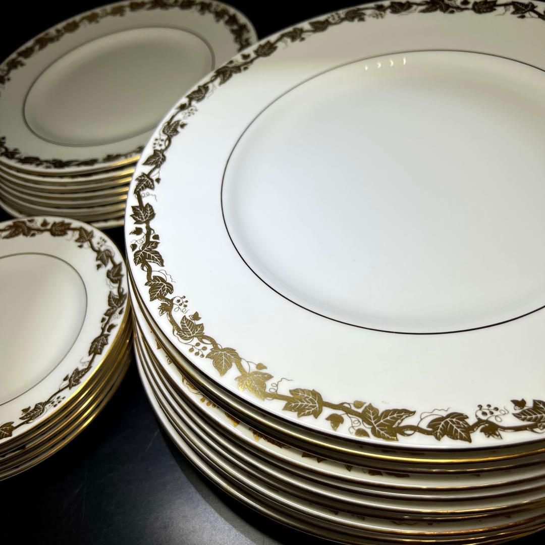 ウェッジウッド　高級ライン　ホワイトホールゴールドプレート24枚