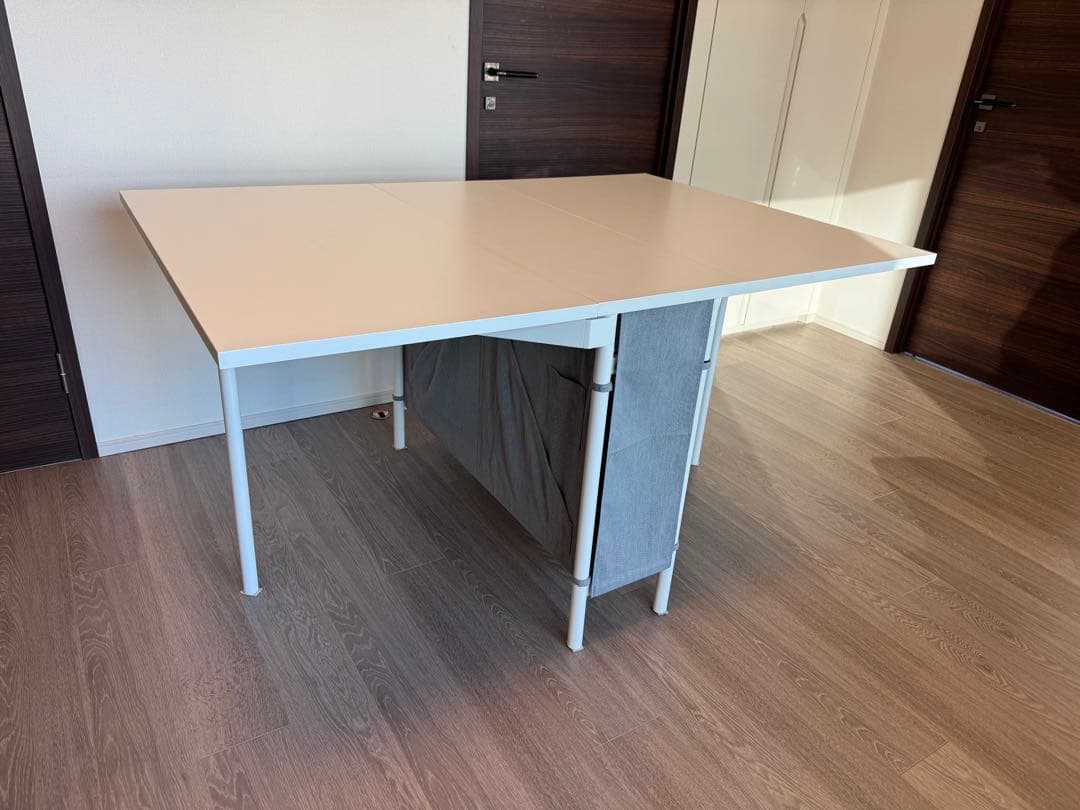 IKEA ゲートレッグテーブル　カルヘル　収納付き　ダイニングテーブル