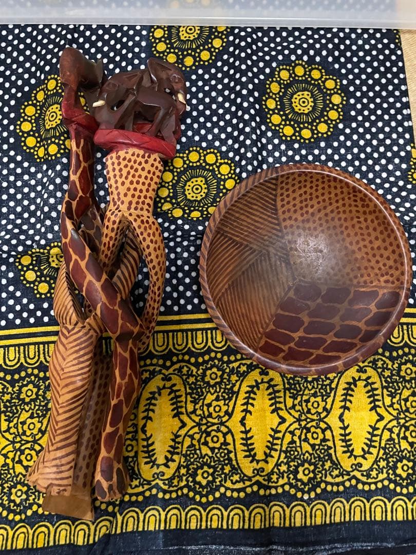 【専用】ケニア　工芸品　トレイ　折りたたみ