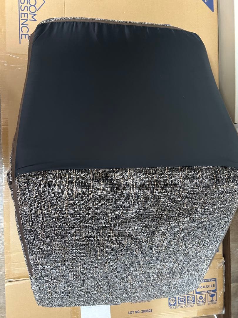 ブラウン ファブリック ソファ　ヴィンテージ　インダストリアル　ほぼ未使用