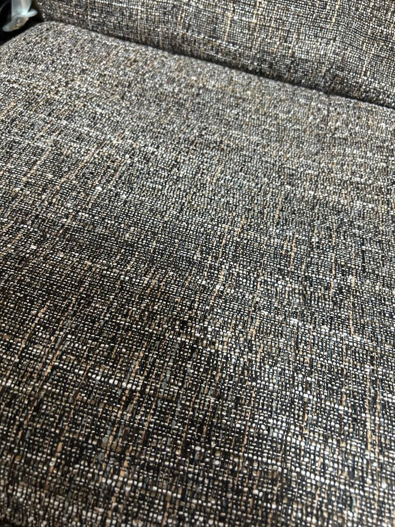 ブラウン ファブリック ソファ　ヴィンテージ　インダストリアル　ほぼ未使用
