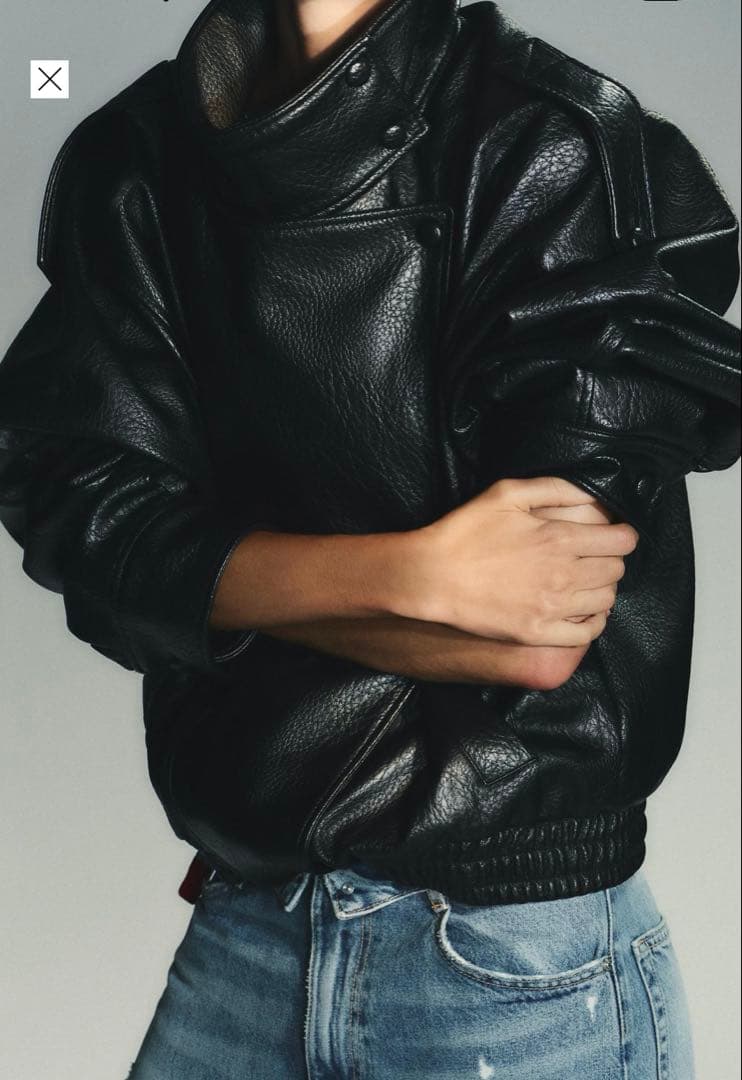 ZARA フェイクレザージャケット　XS