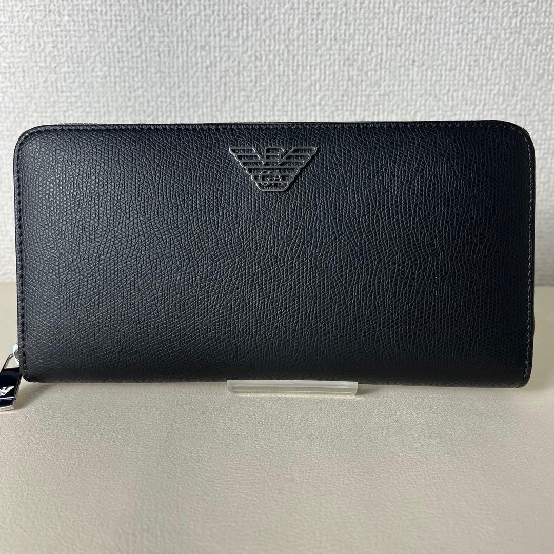 新品未使用　EMPORIO ARMANI 長財布　ラウンドファスナー　レザー