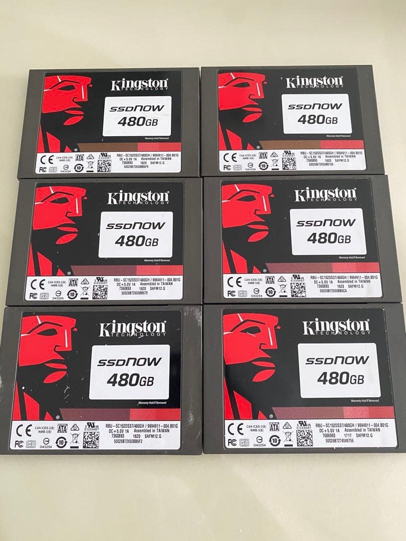 K ingston 2.5インチSSD 480GB 6枚セット