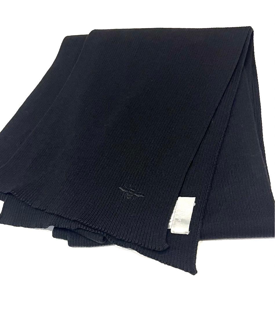 美品☆ディオール　ロングマフラー ストール BEE 蜂 ショール オム　ロゴ