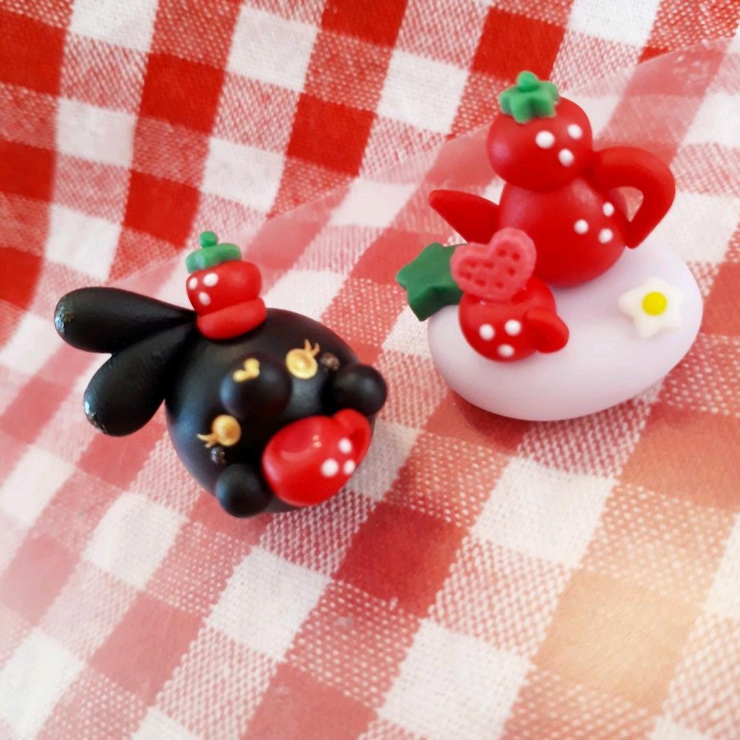 苺シリーズ♡黒ウサギさんお茶会set