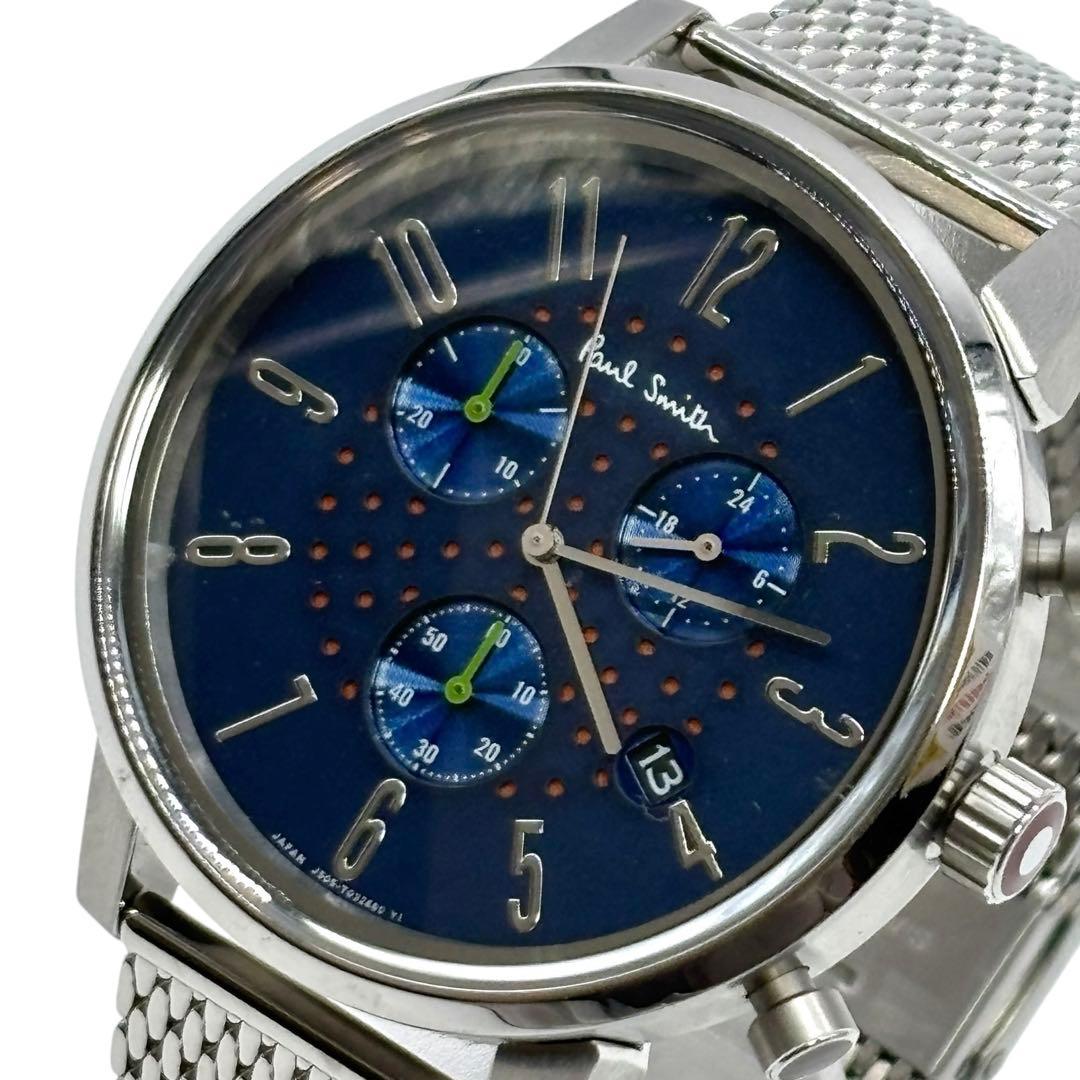 ポールスミス 腕時計 メンズ クロノグラフ J505 メッシュベルト デイト