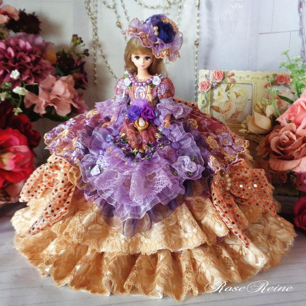 ★初売りセール マリーアントワネット エレガントゴールドのフリルドールドレス