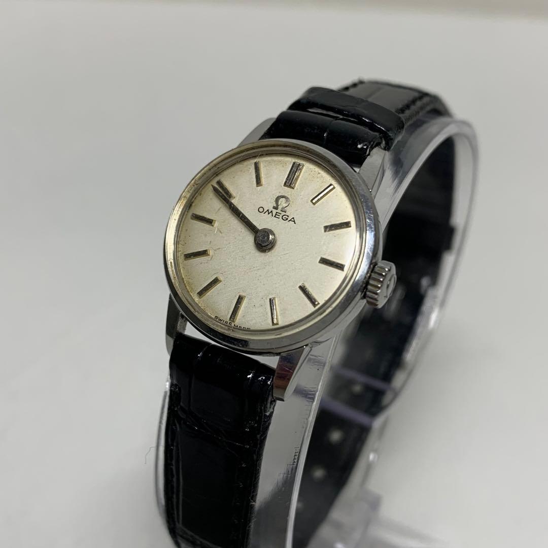 【稼働】オメガ レディース 手巻き ラウンド　アンティーク 腕時計