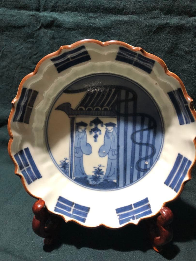古伊万里　皿　人物　アンティーク　インテリア