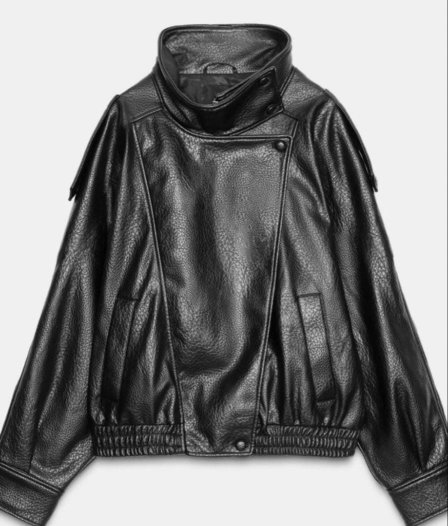 未使用　即完品　ZARA フェイクレザージャケット　XL