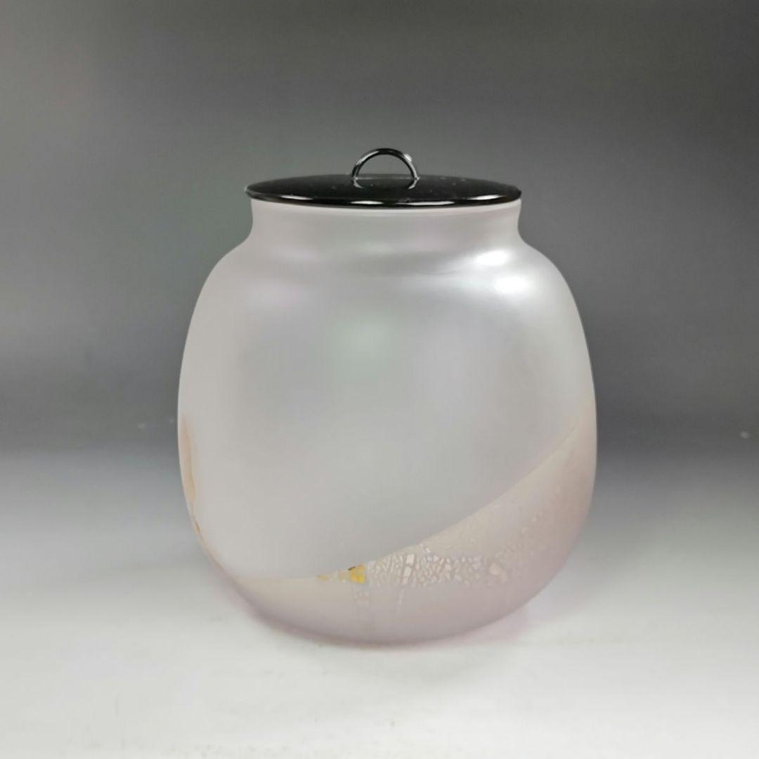 イ942 水指『高橋幸夫作』『ガラス硝子　水指　共箱』茶道具