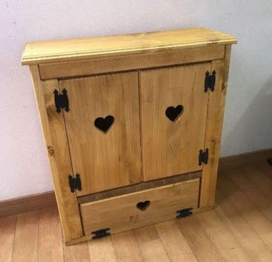 カントリーハート　アメリカンカントリー　トールペイント　木製キャビネット