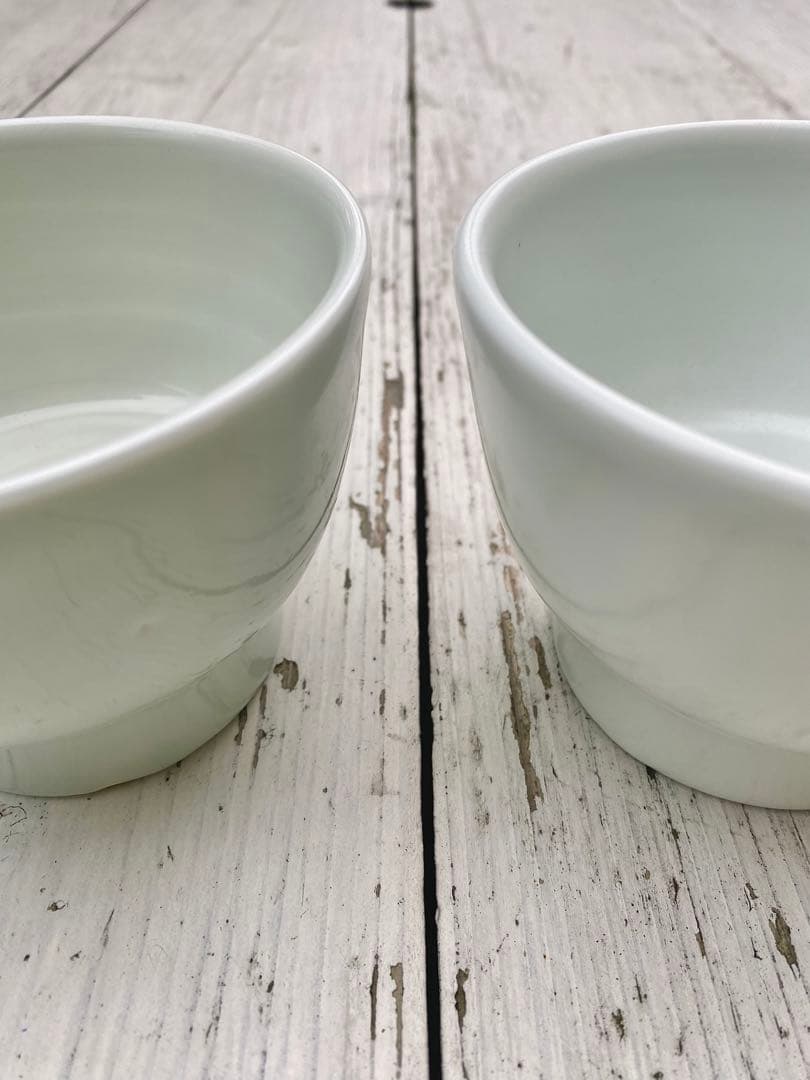 【新品未使用】　亀田大介　白磁高台飯椀　茶碗　小鉢　2個セット　作家もの　李朝