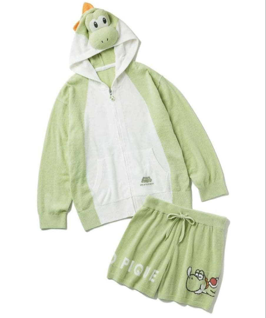 新品　ジェラートピケ　SUPER MARIO　コラボ　ヨッシー　なりきりパーカー