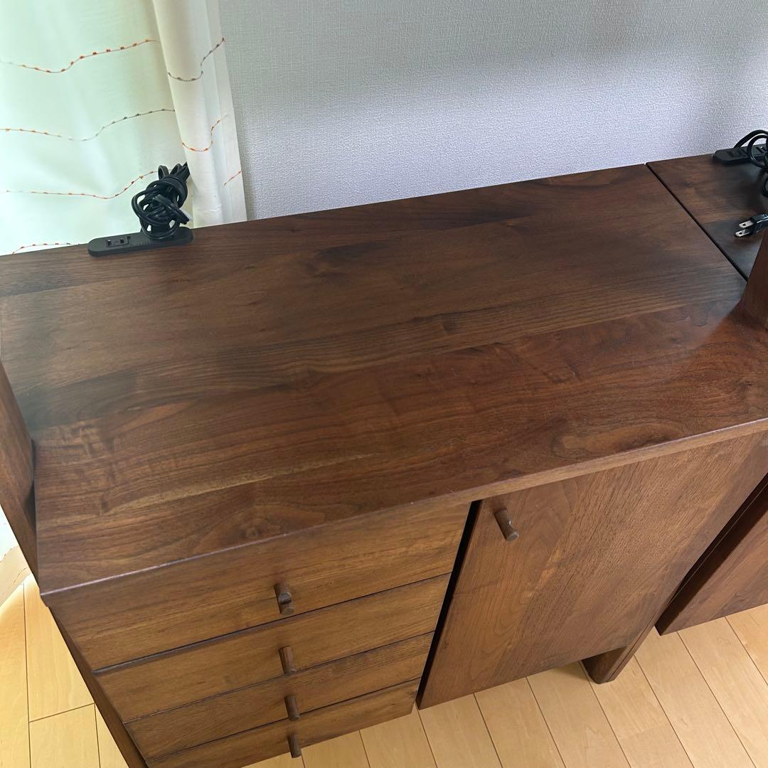 天然木 マルヨシ民芸家具 DEEP 片開きシェルフキャビネット 壁面収納①