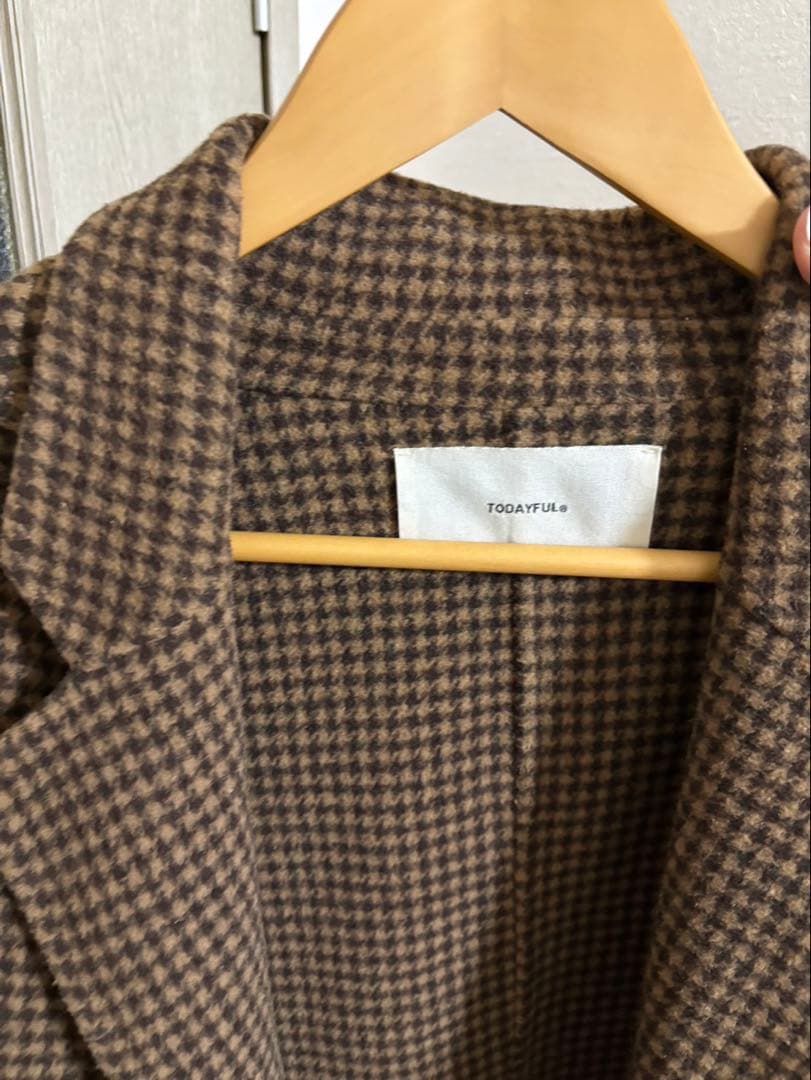 お値下げ可能★TODAYFUL オーバーチェックコート36サイズ
