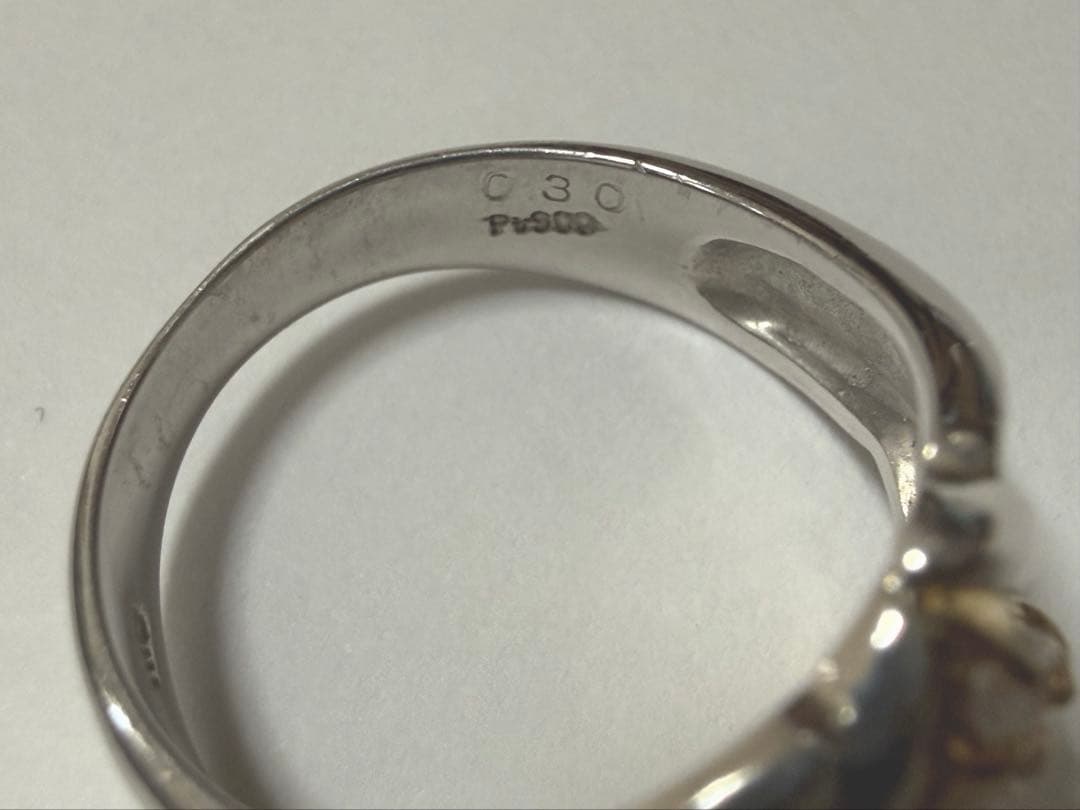 プラチナK18ダイヤデザインリング 0.30ct 11号