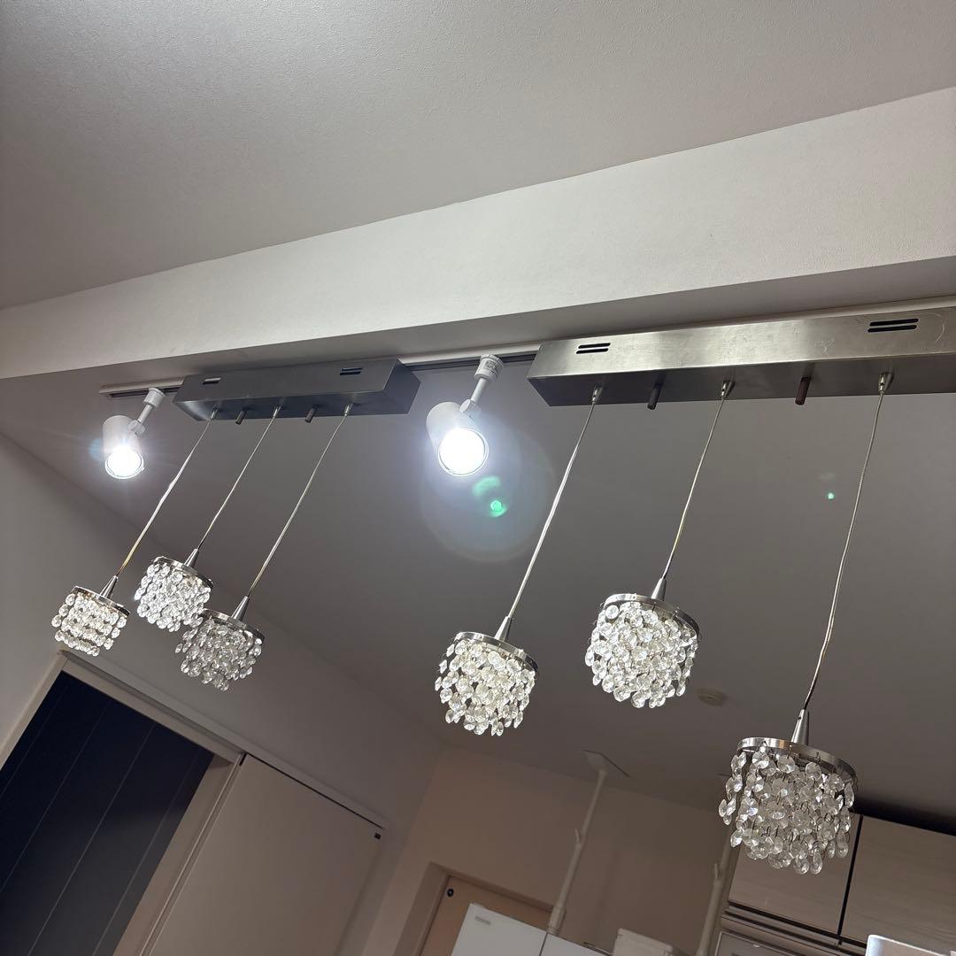 最終値下げ！クリスタルデザイン 6灯シーリングライト