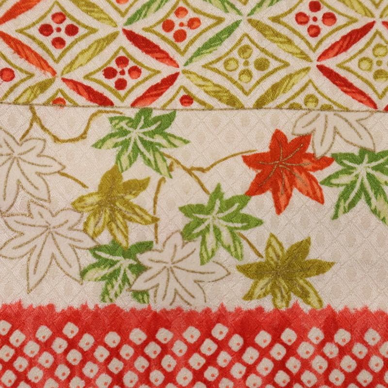 七五三　着物　3歳 女の子振袖 霞に吉祥模様 七宝立涌子供　赤 正絹　10RM4