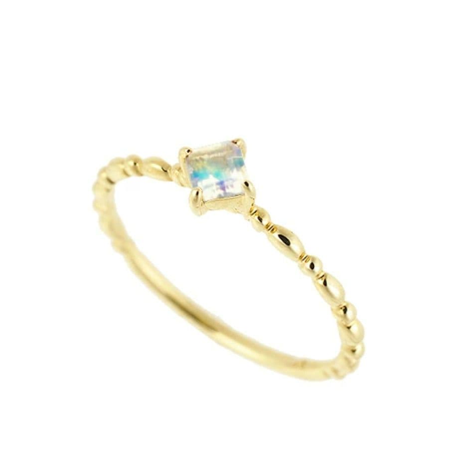 京セラ 18金YG クレサンベールウォーターオパールリング