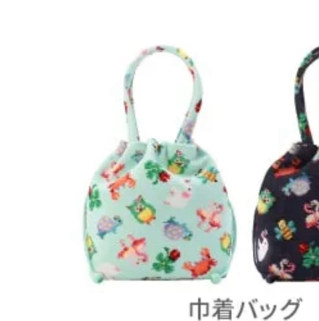 【新品未使用】フェイラー 神崎恵さん　巾着バッグ ペールグリーン feiler