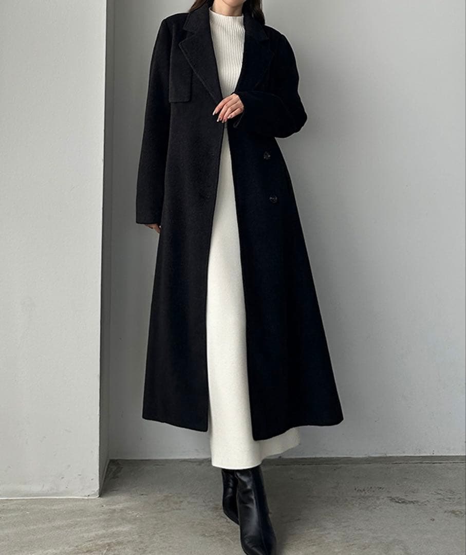 しらたき　 Louere ルエレ ウエストシェイプフレアチェスターコート