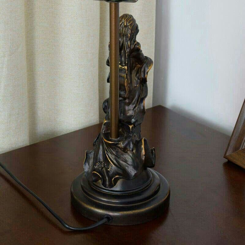 ティファニースタイルテーブルランプ電気スタンドガラスランプシ \r トンボ女神5