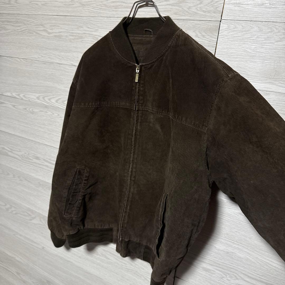 00s ABERDEEN スエード 本革 中綿 MA-1 ドリズラー ブルゾン