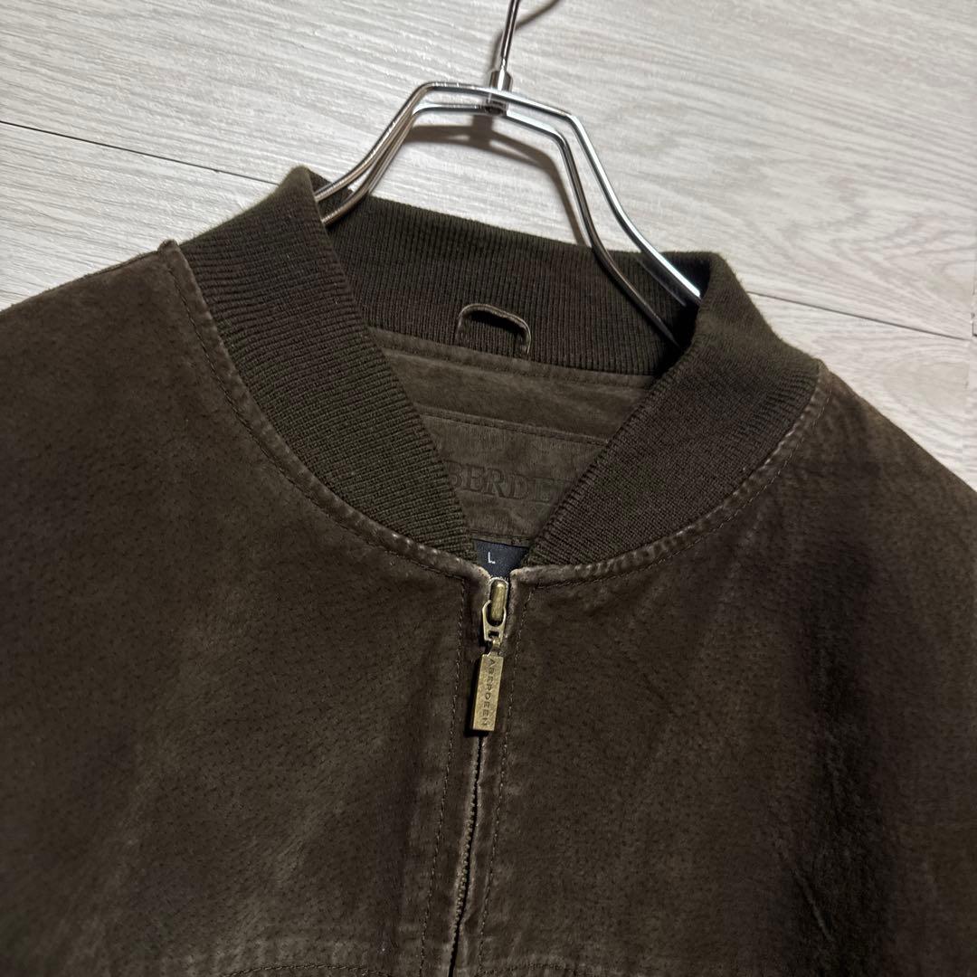 00s ABERDEEN スエード 本革 中綿 MA-1 ドリズラー ブルゾン