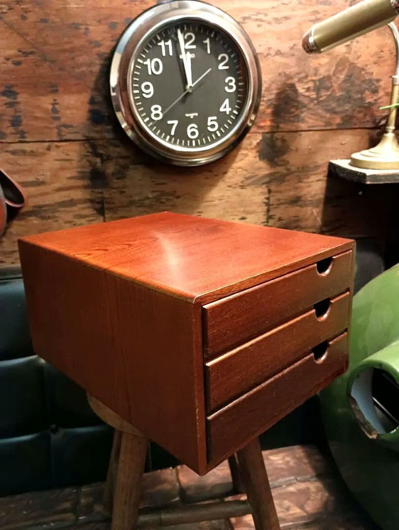 民芸　モダン　３段　杯　収納　ラック　オーク　書類　A3　レター　トレイ