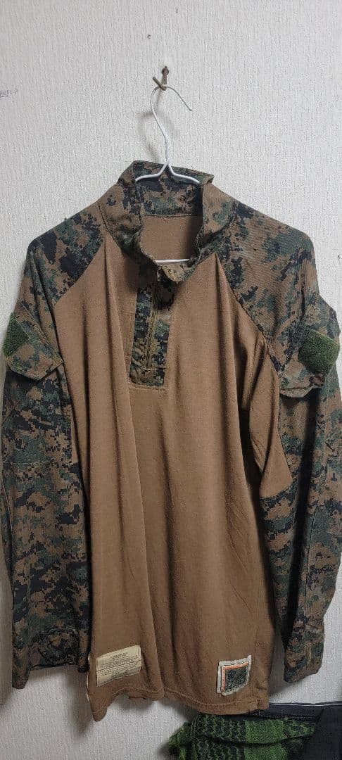 USMC FROGコンバットシャツS-R＆レプリカ ウッドランドマーパットパンツ