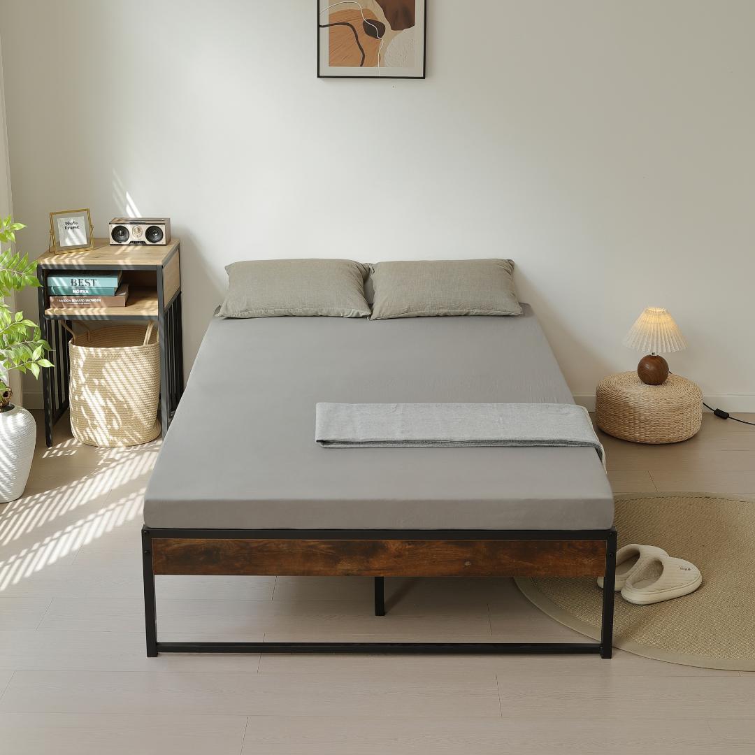 【ダブル D】ベッドフレーム パイプベッド シングルベッド 要組立品 ブラック