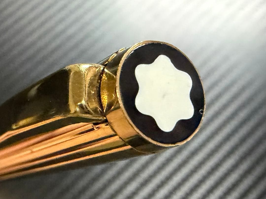 極美品 エボナイト芯 モンブラン ノブレスゴールド 万年筆 EF 極細字