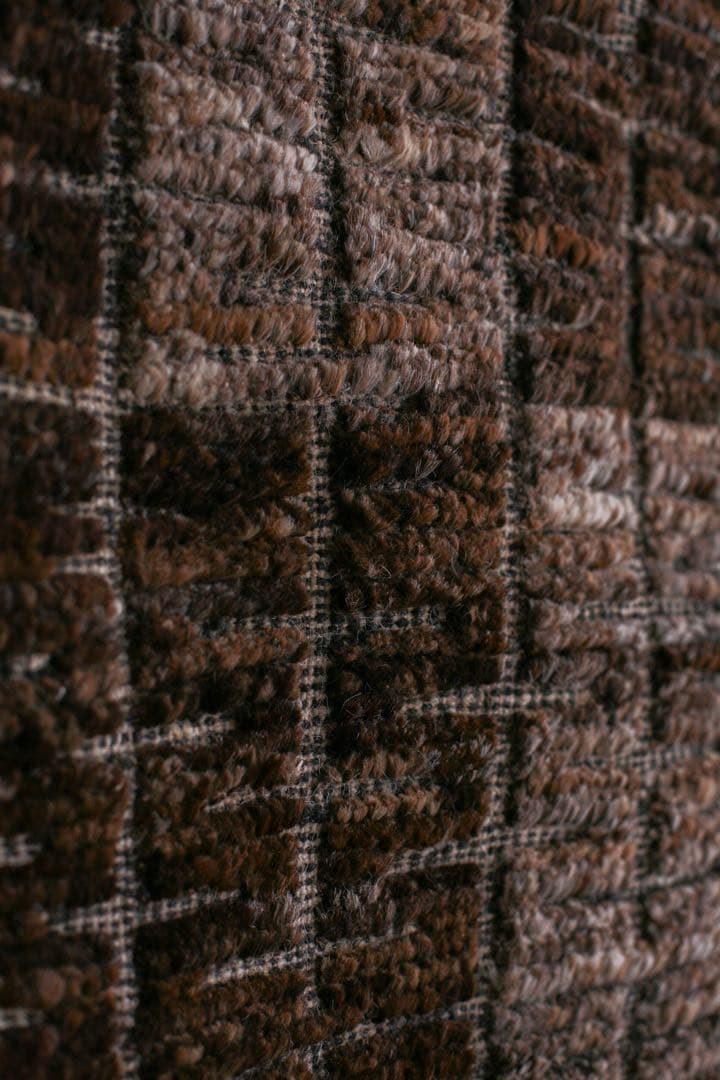 189×87 モロッコ　ベニワレン　新品　ウール　生成り　ブラウン　ベージュ