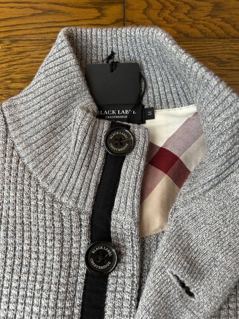 BLACK LABEL CRESTBRIDGE リブ編みカーディガン
