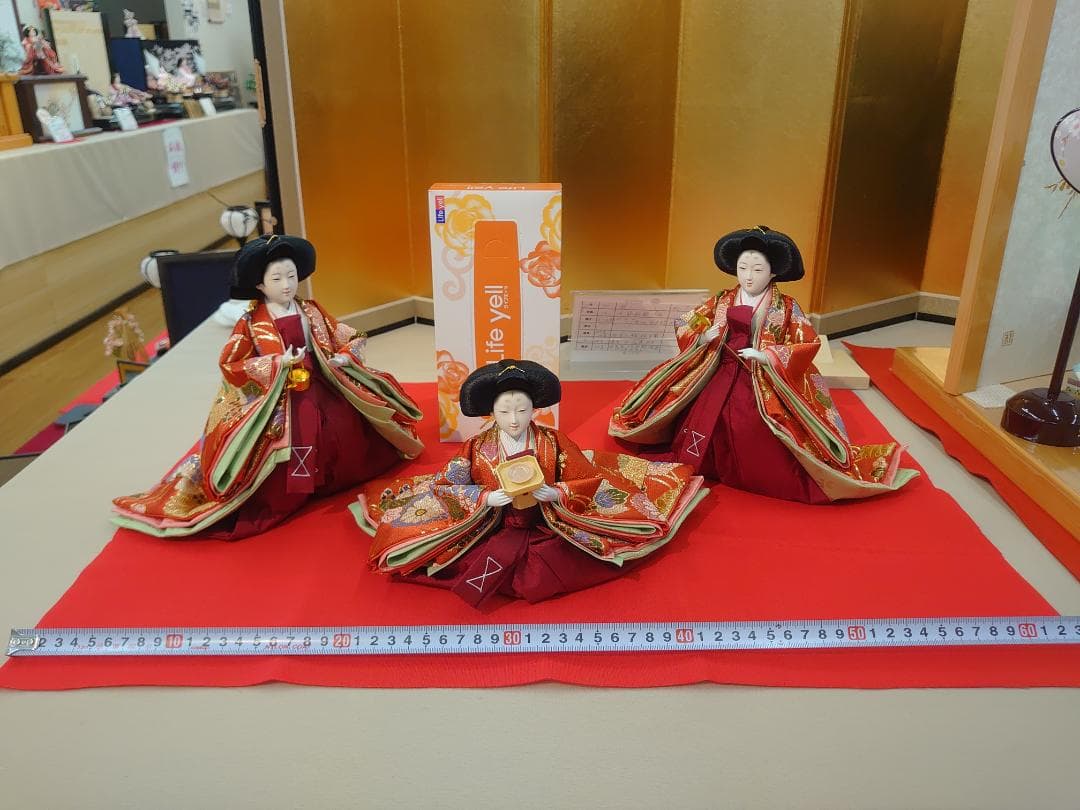 ●金襴衣装三人官女　●おひなさま　●お雛様