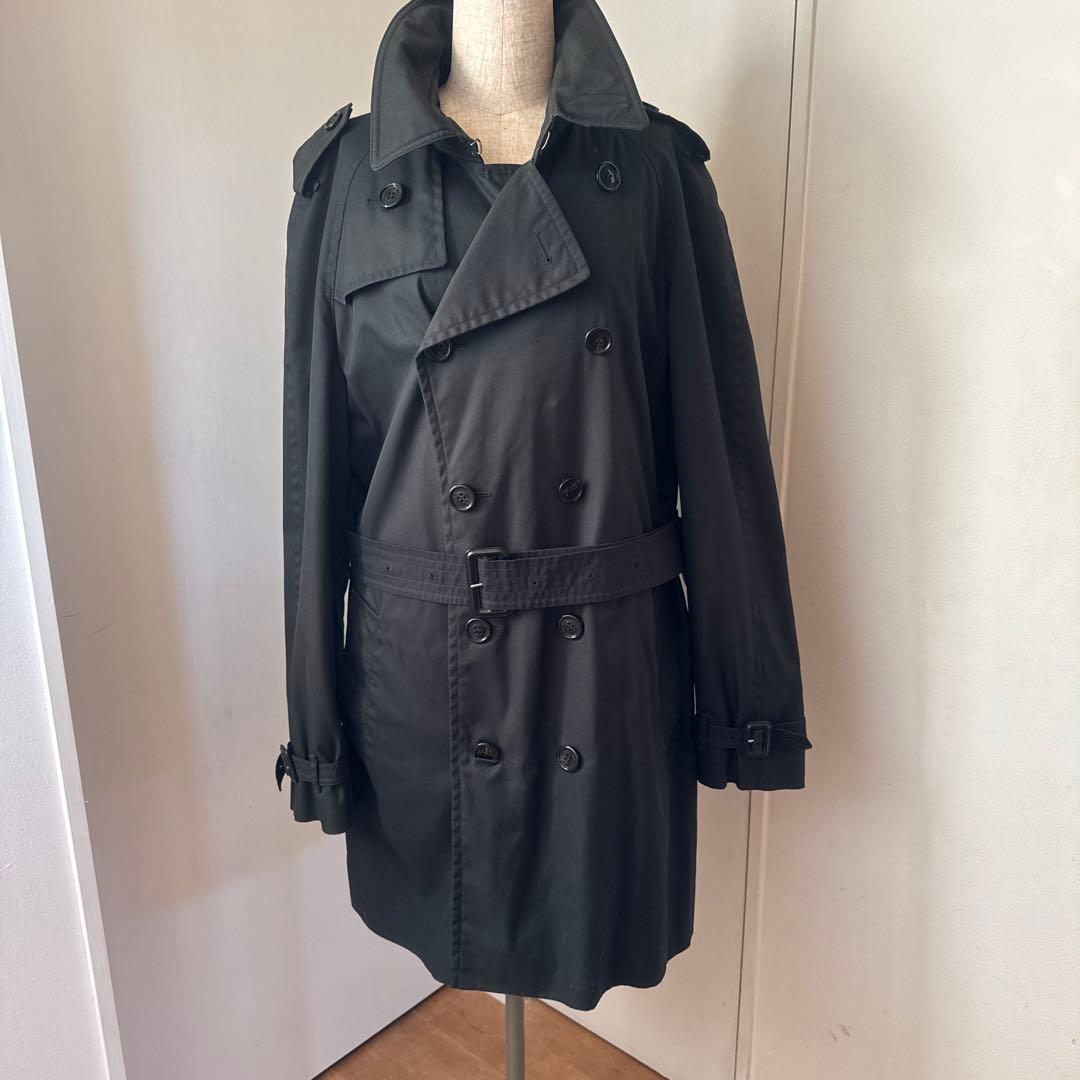 BURBERRY LONDON トレンチコート ノバチェック ブラック LL