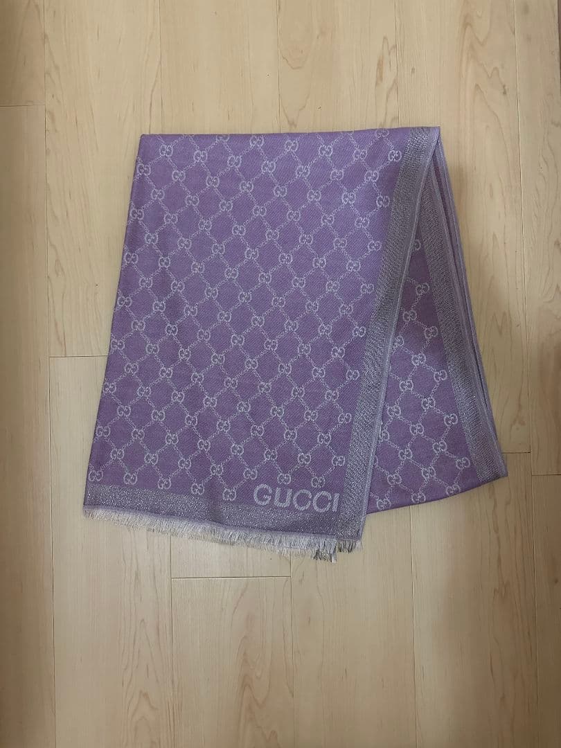 GUCCIマフラー　ストール　パープル