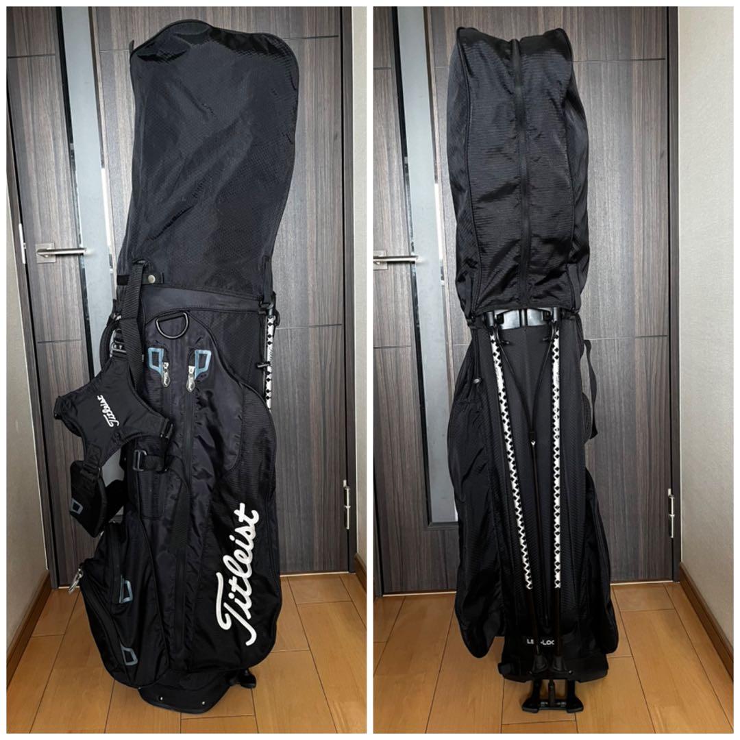 良品Titleistタイトリスト スタンド式キャディバッグ 軽量　９型　ブラック